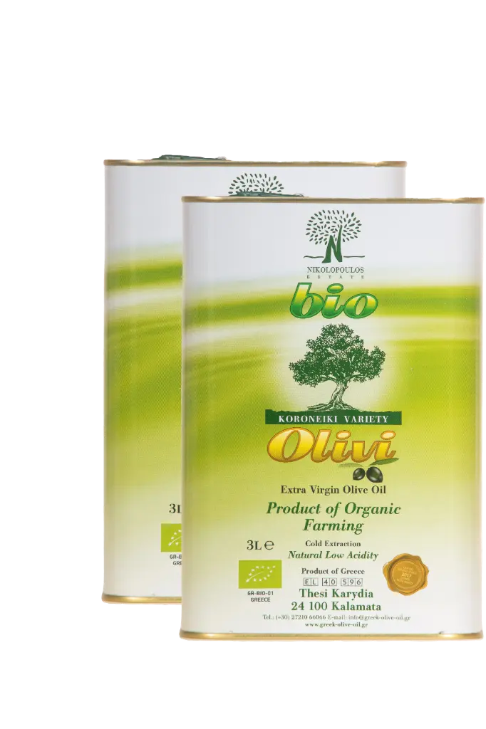 Huile d'Olive Vierge Extra BIO - Bidon Métallique 3L x 2