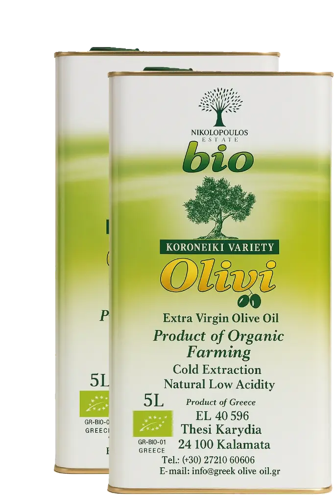 Huile d'Olive Vierge Extra BIO - Bidon Métallique 5L x 2