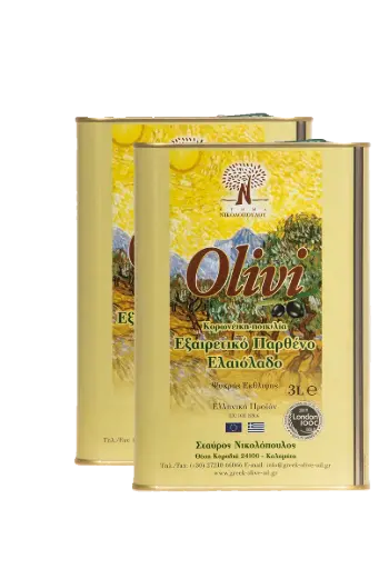 [VE___S_BM_6L___] Huile d'Olive Vierge Extra - Bidon Métallique 3L x 2