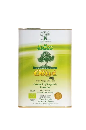 [VE___B_BM_3L___] Huile d'Olive Vierge Extra BIO - Bidon Métallique 3L