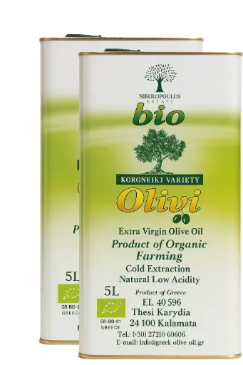 [VE___B_BM_10L__] Huile d'Olive Vierge Extra BIO - Bidon Métallique 5L x 2