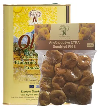 [VEFG_S_BM_3L04Kg] Pack Huile d'olive VE 3L + Figues de Kalamata 400 gr