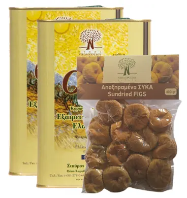 [VEFG_S_BM_6L04Kg] Pack Huile d'olive VE 3L x 2 + Figues de Kalamata 400 gr
